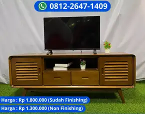 Meja Tv Jati Dengan Desain Ergonomis