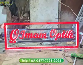 Neon Sign Huruf Timbul Optik