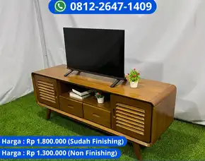Buffet Tv Jati Dengan Konsep Scandinavian Modern