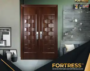 (Fortress) Pintu Kamar Mandi Motif Kayu Minimalis Kupu Tarung Di Pontianak