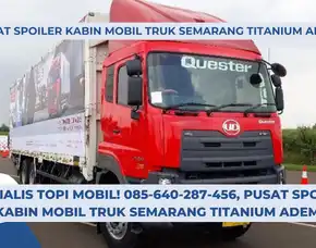 Spesialis Topi Mobil! 085-640-287-456, Pusat Spoiler Kabin Mobil Truk Semarang Titanium Adem