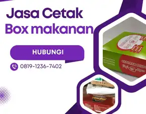 Terlaris!!  Percetakan Kardus Makanan Di Laweyan
