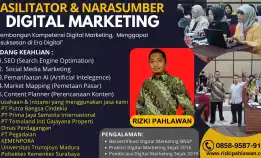 Trainer Bnsp 0858-9587-9128 Pemateri Narasumber Digital Marketing Bnsp Kominfo Bekasi Bekasi Bogor Bandung Depok Tangerang Rizki Pahlawan