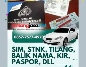 0857-7577-4970 Biro Jasa Sim Internasional Jakarta Selatan Bayar Setelah Selesai