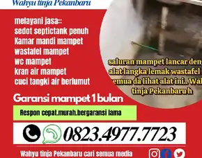 Jasa Saluran Wastafel Mampet Pekanbaru