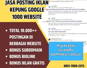 Spesialis Sebar Iklan Kepung Google 1000 Plus Website Tangerang (O851 7999 2373)