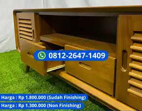 Buffet Tv Jati Dengan Laci Kayu Solid