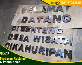 Plang Huruf Timbul Stainless Cililin - Bandung Barat