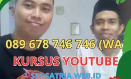 Kursus Youtube Private, 089678746746 Dijamin Berhasil Income