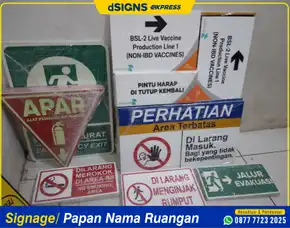 Signage Ruangan/ Signage Apar/ Papan Nama Akrilik