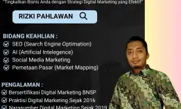 Kredibel 0858-9587-9128 Trainer Narasumber Digital Marketing Bnsp Dinas Umkm Bolaang Mongondow Selatan Palembang Bogor Bandung Depok Tangerang Rizki Pahlawan